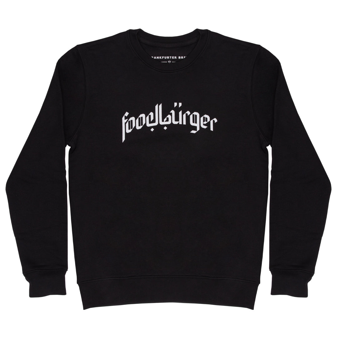 CREWNECK FOODBÜRGER | SCHWARZ / LICHTGRAU