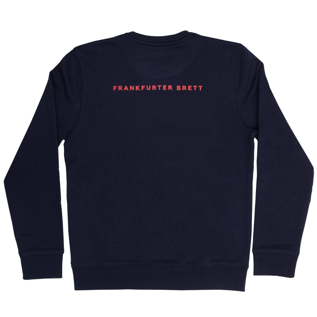 CREWNECK FOODBÜRGER | DUNKELBLAU / ORIENTROT