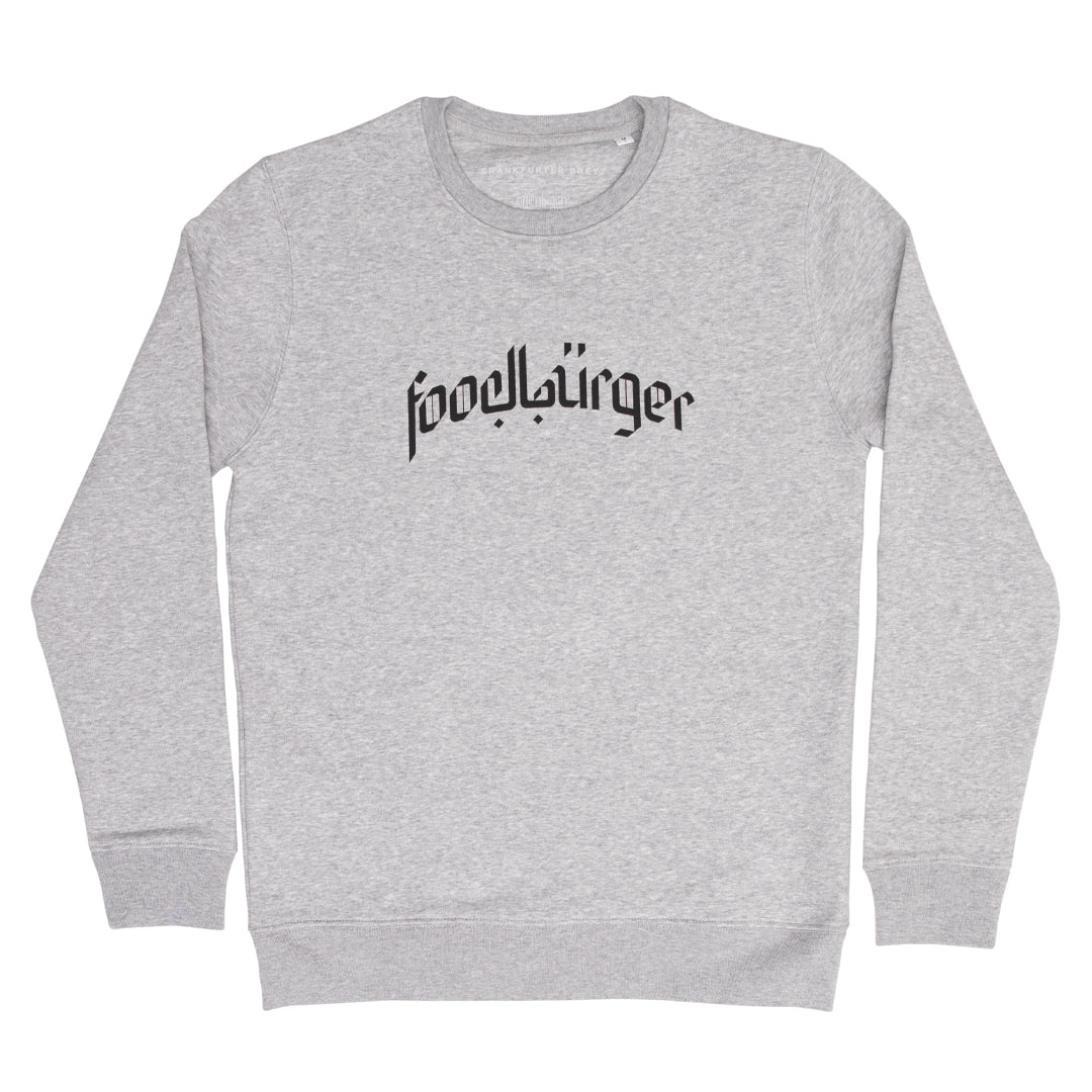 CREWNECK FOODBÜRGER |  HEATHERGRAU / ANTHRAZIT