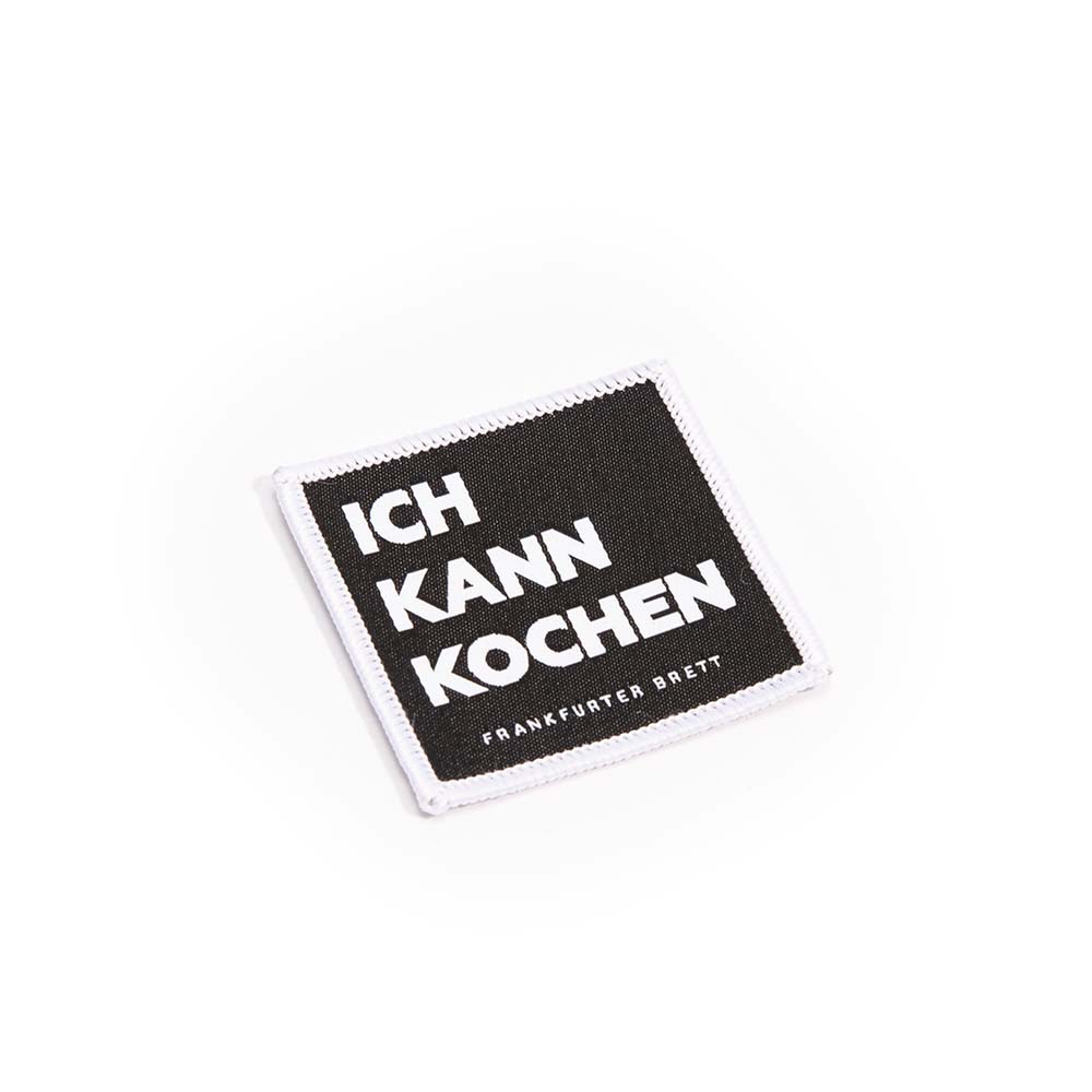 BADGE "ICH KANN KOCHEN" White on Black